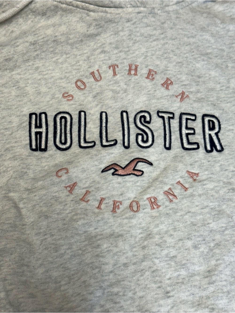 Hollister California Hoodie Women's M Heathered Oatmeal - Picture 8 of 9